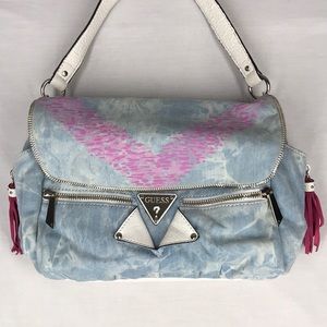 Guess Tikka denim satchel EUC